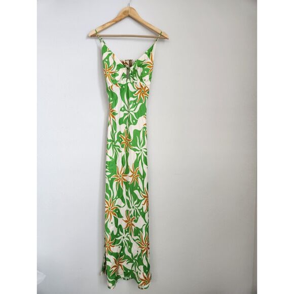 Astr‎ the Label Lysandra Dress Green Mustard Print | Size XS - Picture 3 of 9